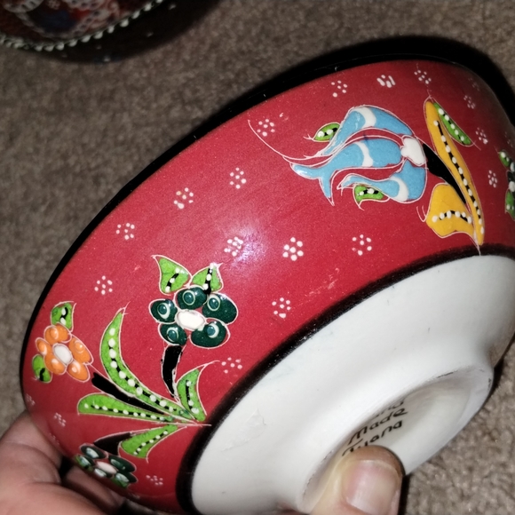 Large Turkish Ceramic HandMade Decorative Bowl - Picture 2 of 3
